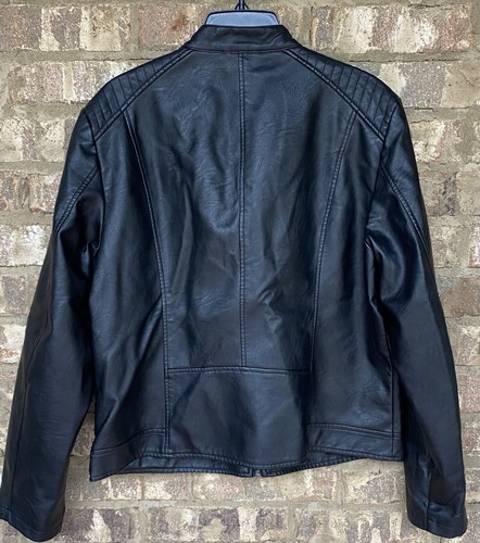 FAHSYEE Mens Black Bikers Jacket. Size XXL - Picture 3 of 3