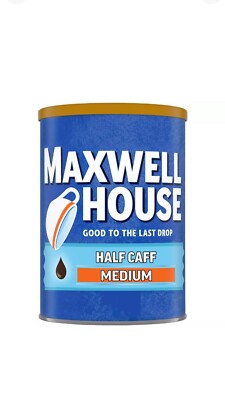 Maxwell House Good to the last drop half caff Medium Ground Coffee 11.oz E:09/25