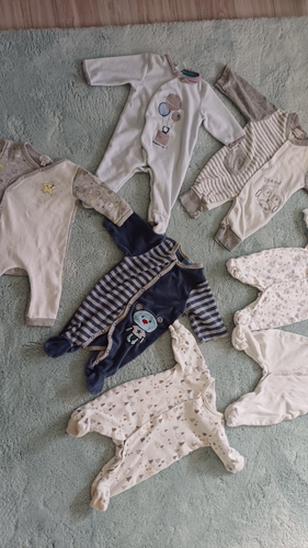 jungen Paket Set 7 Stück Schlafanzu gr 50 50/56 baby pyjama - Bild 11 von 11