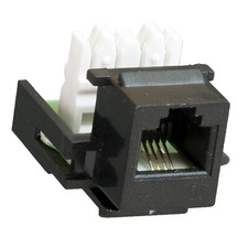 100 Pack Cat-3 Keystone Jacks in Black Telephone RJ-11 Cat3 Phone Jacks