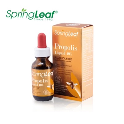 Springleaf Propolis Liquid 40% 25ml Natural Antibiotic Internal / External Use