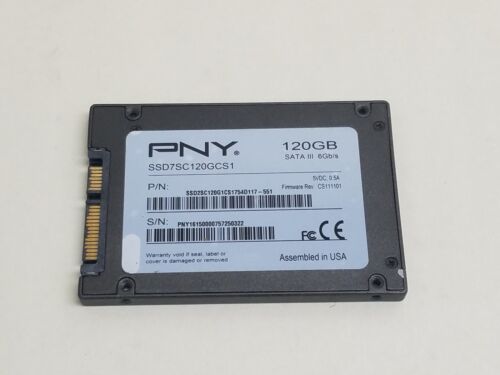PNY SSD7SC120GCS1 CS1111 2.5" 120GB SATA III 6Gb/S Estado Sólido Disco - Imagen 1 de 3
