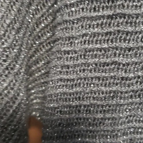 Express Silver gray Glitter Open Knit 3/4 sleeve Sweater -Size XSmall Womens D3/ - Picture 4 of 5