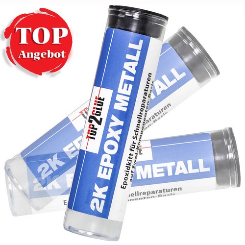  2K Epoxidkitt Kaltmetall Knetmetall Haftstahl  für Schnellreparaturen Top2Glue