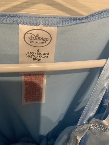 Disney Cinderella Costume Blue Gown Princess Child Size XS 4 Circle Cameo - Picture 10 of 24