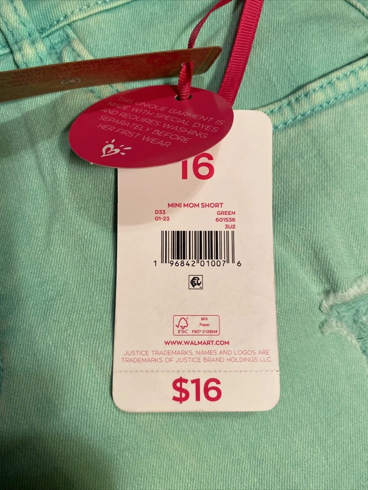 Camisa sin mangas Justice Girls gris 16/18 mini mamá verde desgastado pantalones cortos talla 16 nueva con etiquetas Foto 2 de 4