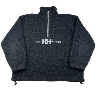 Helly Hansen Sherpa Fleece Herren L 1/4 Zip Pullover Logo Central Vintage TOP