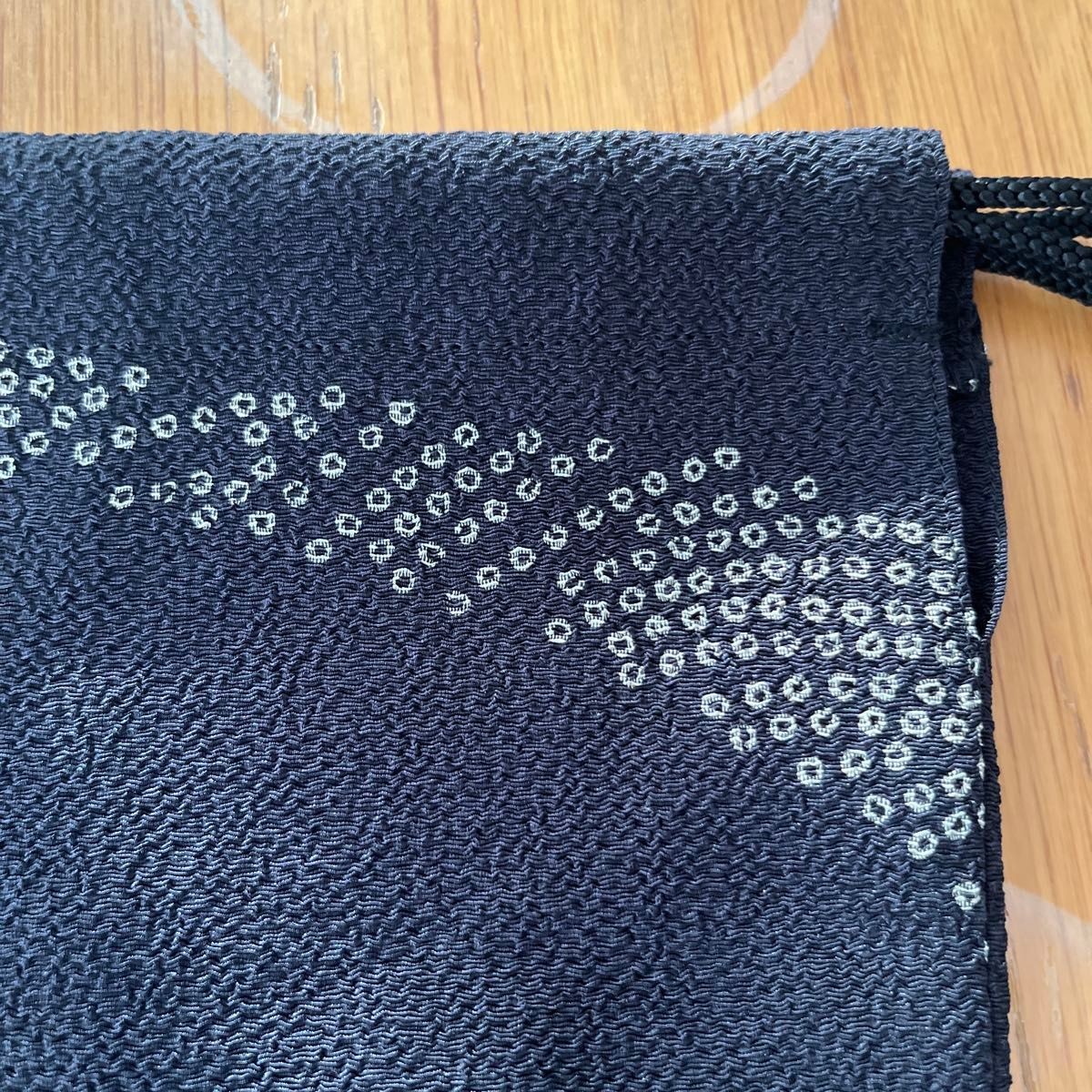 Japanese Pattern Drawstring Bag, Pique Shibori, F… - image 5