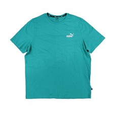 Puma Men's Emblem Logo T-Shirt Comfort Casual Solid Top Sparkling Green New
