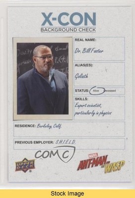2018 Marvel Ant-Man & The Wasp X-Con Background Check Dr Bill Foster READ 5za