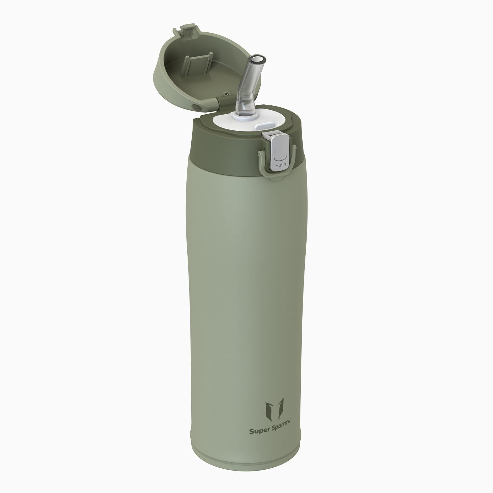 Super Sparrow Borraccia Termica Cannuccia, Borraccia in Acciaio Inox - (E3q)