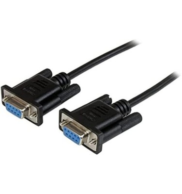 StarTech.com 1m Black DB9 RS232 Serial Null Modem Cable F/F - DB9 Female to F...