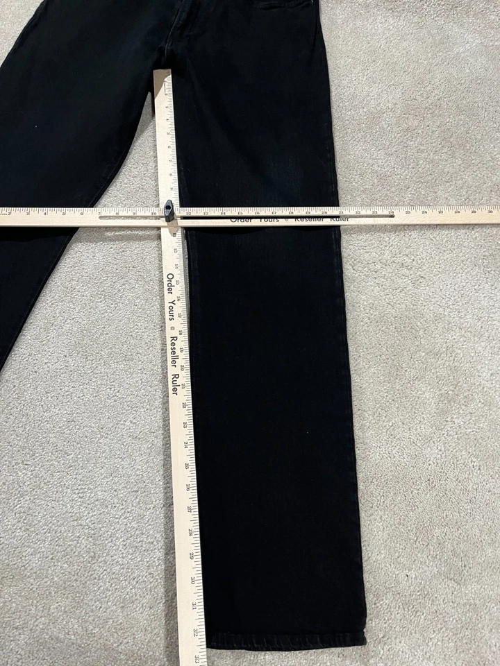 Polo Ralph Lauren Jeans Men 34x34 Black Denim Classic Straight Stretch Dark Wash - Image 2 of 4