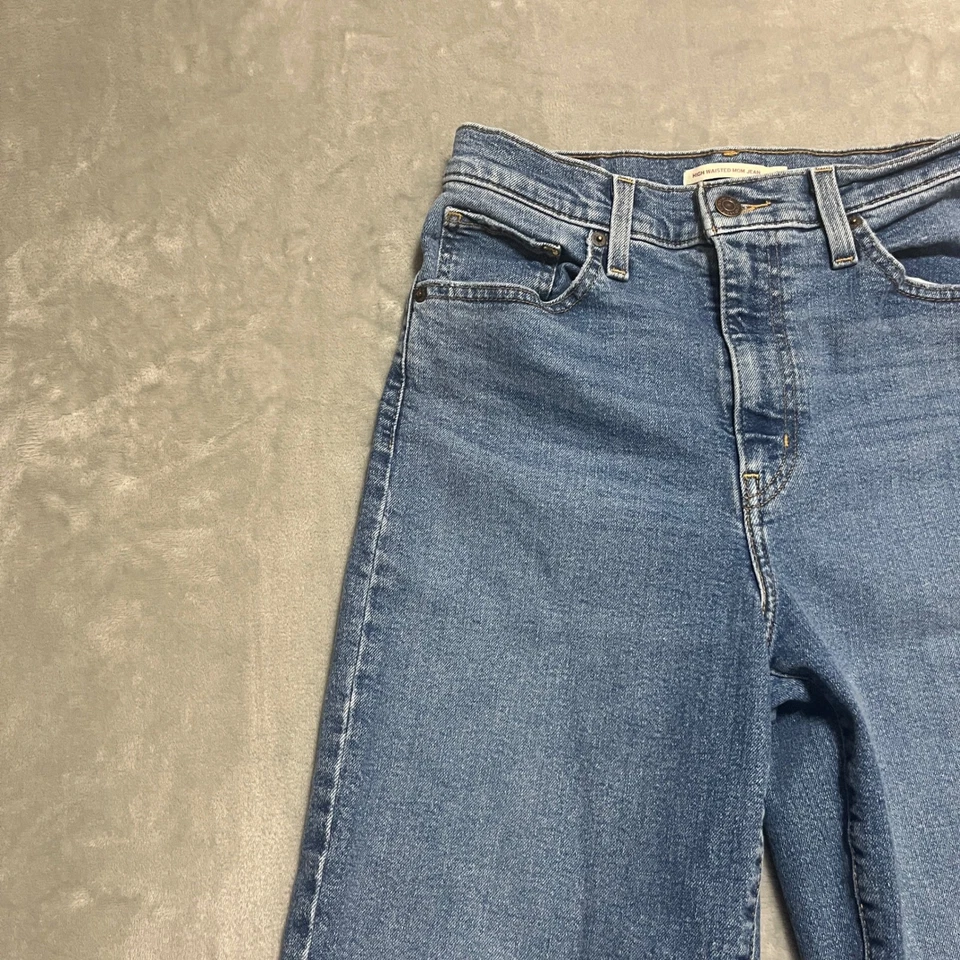Levi Strauss Co 高腰妈妈牛仔裤蓝色牛仔布 28 码 — 第 4/4 张图片
