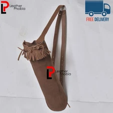 Leather Arrow Holder Traditional Handmade Quivers Back Arrow Quiver Genuine Cow