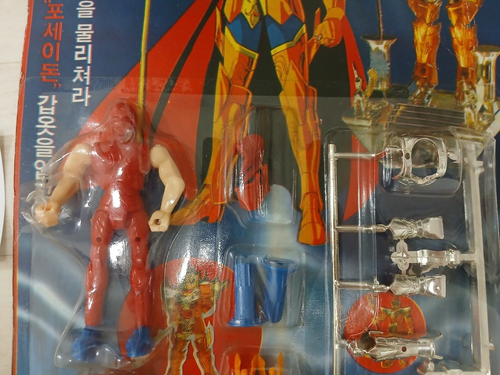 Figurine vintage 1990 Saint Seiya Phoenix Ikki Daelim Corée cardée rare jouet - Photo 10/14