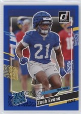 2023 Panini Donruss Rated Rookie Press Proof Blue Zach Evans #359 2x9