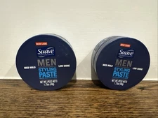 2X Suave Professionals Men's Hair Styling Paste Med Hold Matte Low Shine 1.75 oz