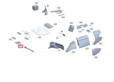 MB E W214 Frontlader-Bodendämpfung A2146827001 NEU ORIGINAL