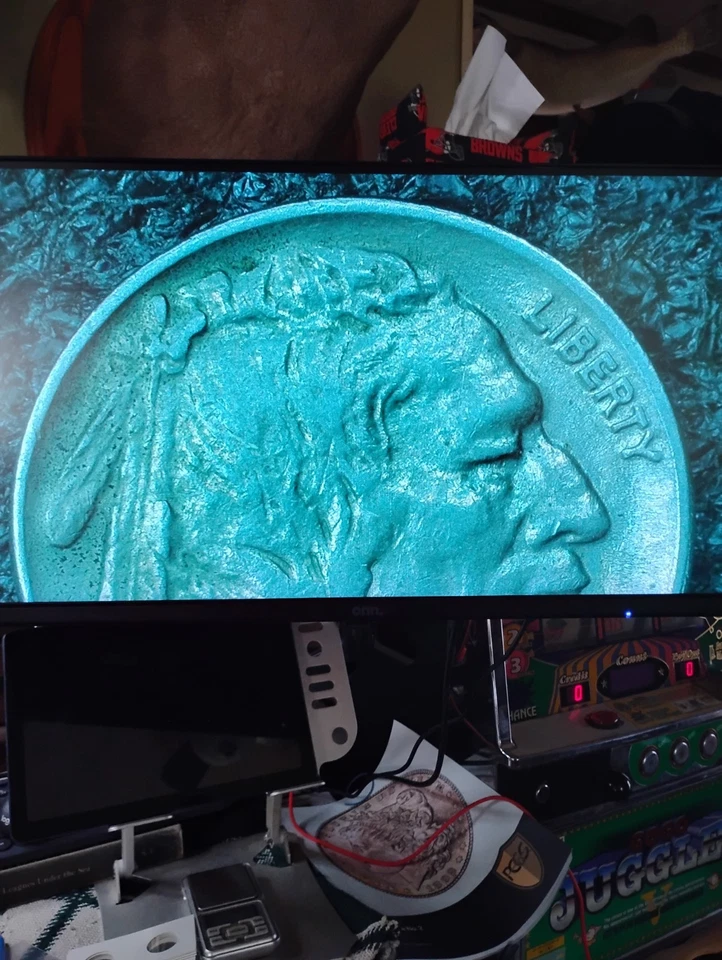 1937-P Buffalo Nickel With 3 1/2 Legs Due To Over Abraision Or Over Polishing 🦬 - Image 4 of 4