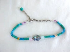 Anklet or Bracelet Heishi  Beach Barefoot 9-12" Boho USA Seller New