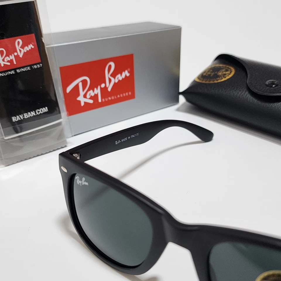 Nuevas gafas de sol Ray-Ban Wayfarer RB2140 marco negro lentes grises 50 mm Foto 4 de 4