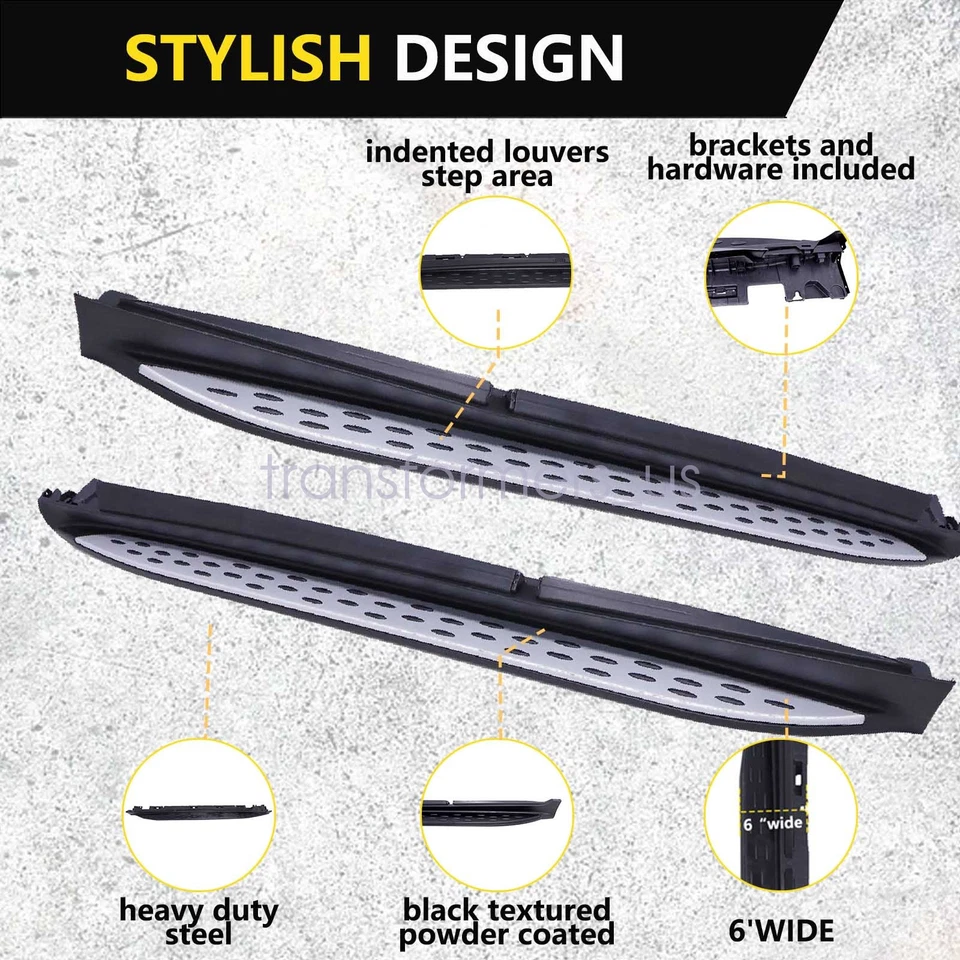 Par de estriberas estriberas para Mercedes-Benz W166 ML350 GLE 2012-2019 Step Nerf Foto 4 de 4