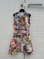 Jacket Dress 100% Twill Cotton Denim Classic Waist A-Line Dress