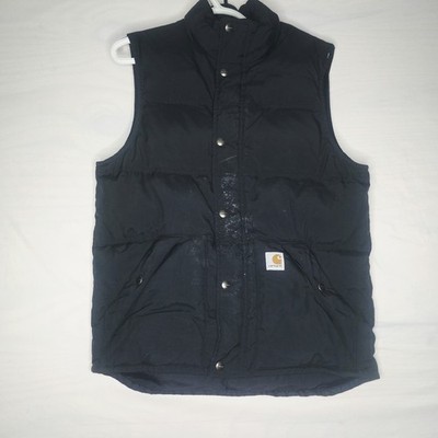 Carhartt Down Vest Black Size Small-HAS DAMAGE