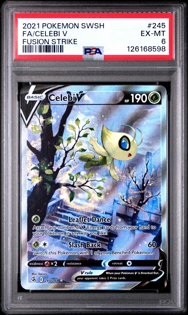 celebi v pokemon card value Celebi V (Alternate Full Art) 245/264 Swsh08: Fusion Strike Holo for sale  online
