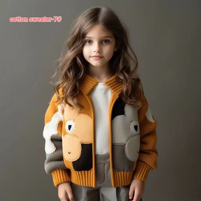 Boys and girls long sleeve cotton knit sweater. 