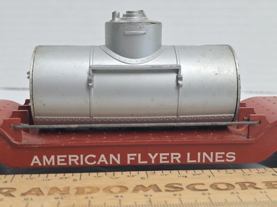 American Flyer 948 S Gauge Diecast Depressed Flat Car Track Cleaning Service - Image 3 of 4