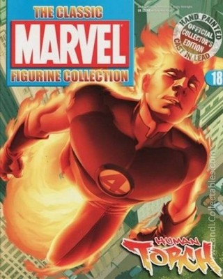 Classic Marvel Figurine Collection Eaglemoss 2007 Statue #18 Human Torch Mag O