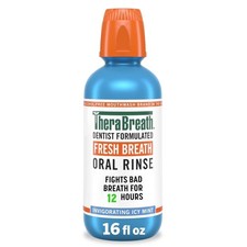 -Free Fresh Breath Mouthwash for Adults, Icy Mint Flavor, 16 fl oz Oral