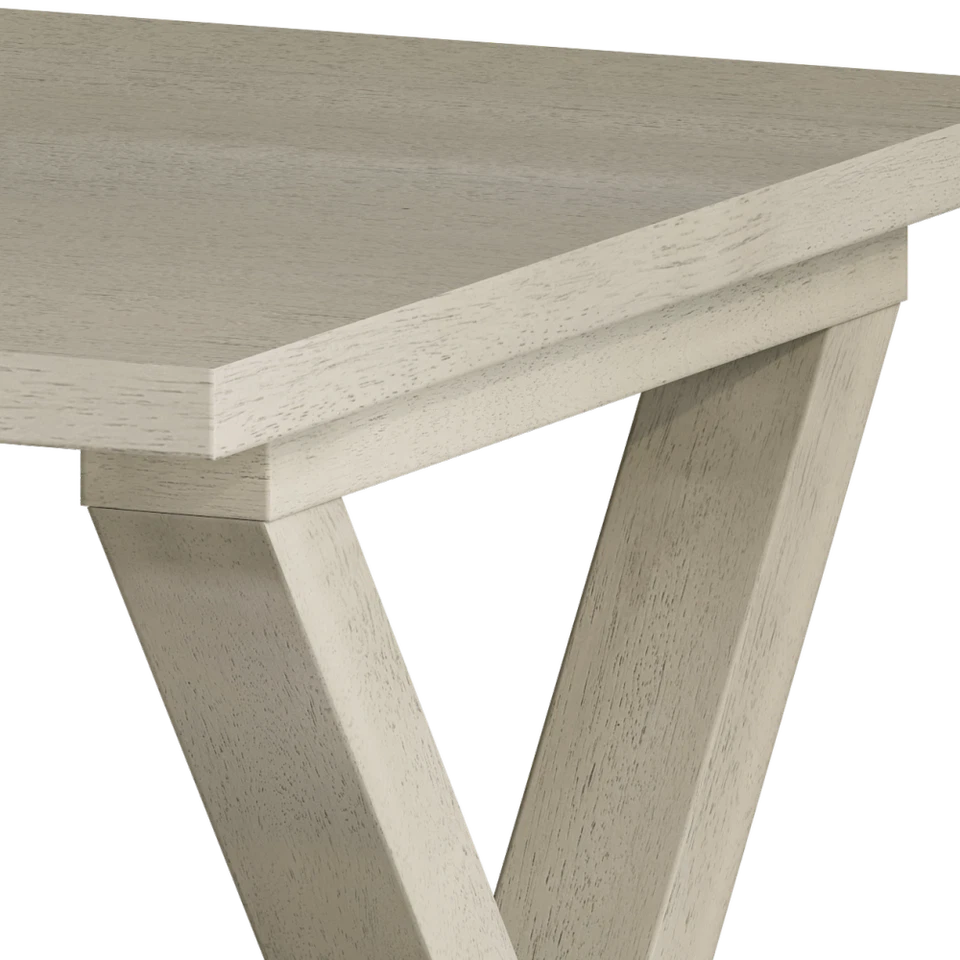 Accent Table Square Nightstand Antique White 22.00 x 23.50 x 23.50 in - Image 4 of 4