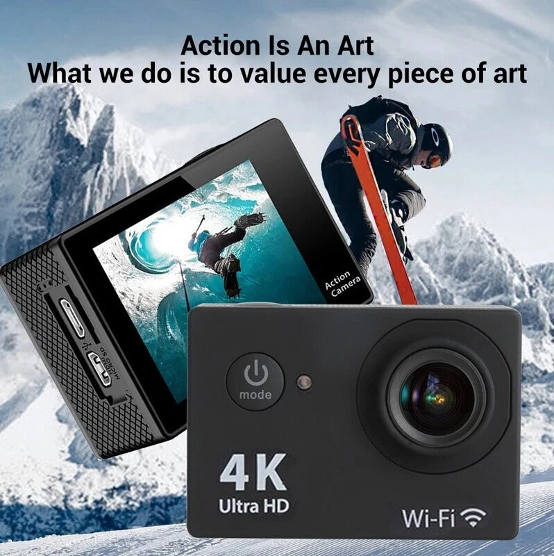 HD WiFi 4K 1080P Action Sport Waterproof Camera 16MP Recorder Camcorder DVR DV - Image 4 of 4
