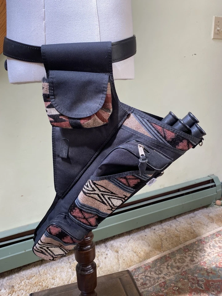 NEET Diestro XL Cinturón de Cadera Carcaj Soporte Azteca Suroeste 4 Tubos 3 Bolsillos Foto 2 de 4