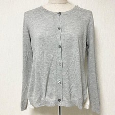 Miu Miu Gray Cotton Docking Cardigan Women's Size M Pre-Owned