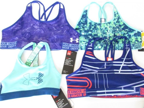 Under Armour Heatgear FITTED Sports Bra Aqua Blue Girls Youth size YSM - Picture 16 of 39