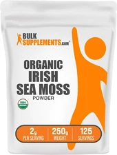 BulkSupplements Organic Sea Moss Powder 250g - 2g Per Serving