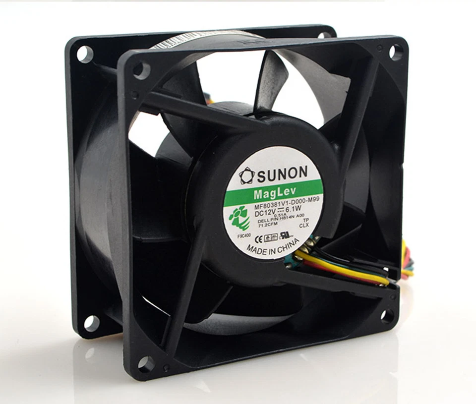 SUNON Cooling Fan MF80381V1-D000-M99 12V 6.1W 8CM 8038 80x80x38mm 3.2"x3.2"x1.5" - Image 3 of 4
