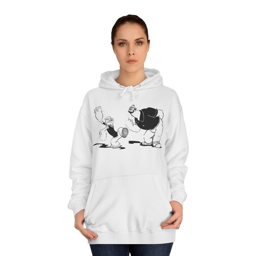 POPEYE and BLUTO Unisex College Hoodie - Picture 9 of 21