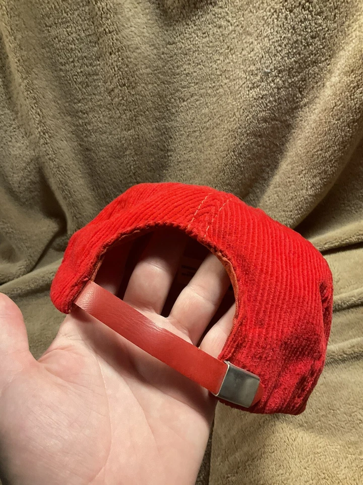 De colección Años 90 Oficial NHL Chicago Blackhawks Pana Sombrero Hockey Correa de Cuero Foto 4 de 4