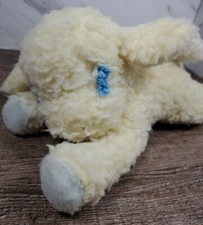 VINTAGE 12 Eden Yellow Lamb Sheep Laying Down plush Bell in TAIL RARE