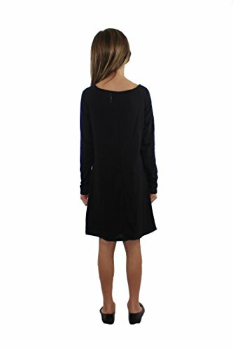 Emerald Sundae Girl's Long Sleeve Sequin Raglan Dress In Black Size 10 - Picture 2 of 2