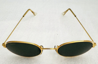 New Old Stock RAY BAN B&L SUNGLASSES Gold Oval W0976 Arista