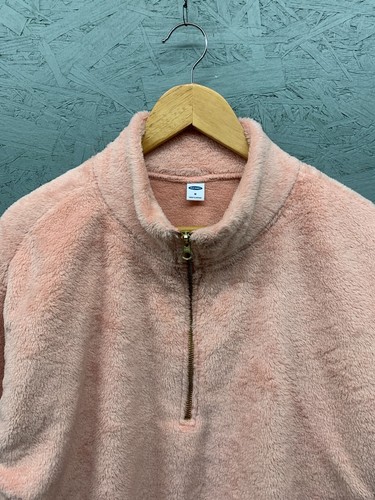 Old Navy Sherpa Fleece Half Zip Women’s Medium Light Pink NWT - Picture 2 of 11