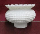 Vintage Table Lamp/ Light Globe; Milk Glass "Hob Knob", Mid-Century Modern