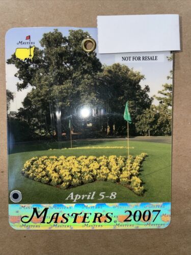 2007 MASTERS BADGE TICKET AUGUSTA NATIONAL GOLF PGA ZACH JOHNSON WINS RARE 1ST - Picture 1 of 2