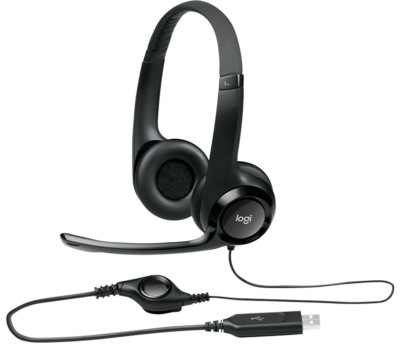 Logitech H390 Kabelgebundenes Headset mit Noice Cancelling Mikrofon USB Inline Steuerung